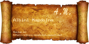 Albini Magdolna névjegykártya
