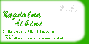 magdolna albini business card